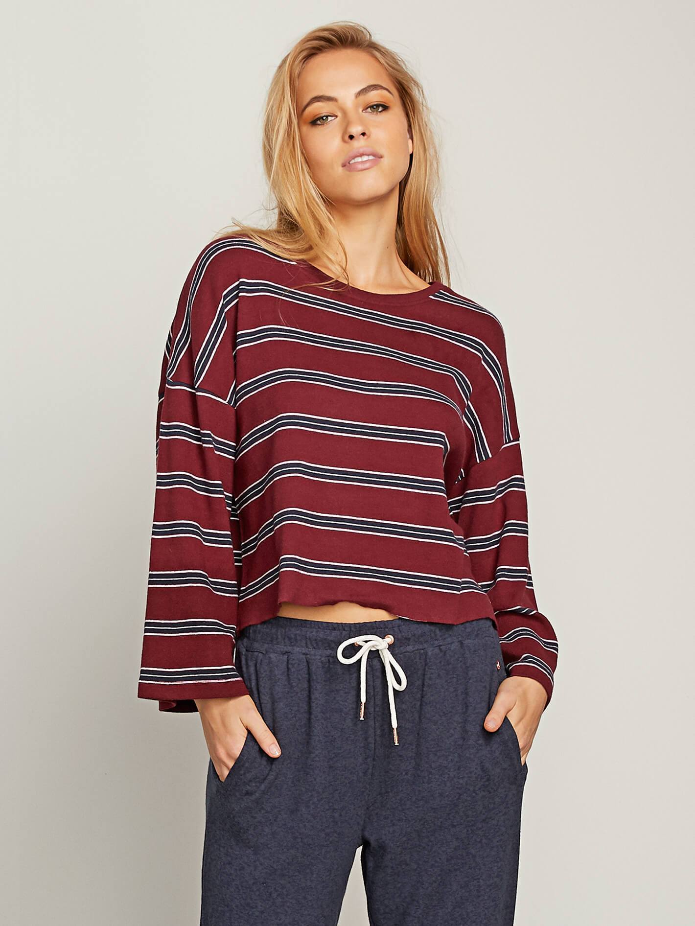 T-shirt Lil LS - Zinfandel