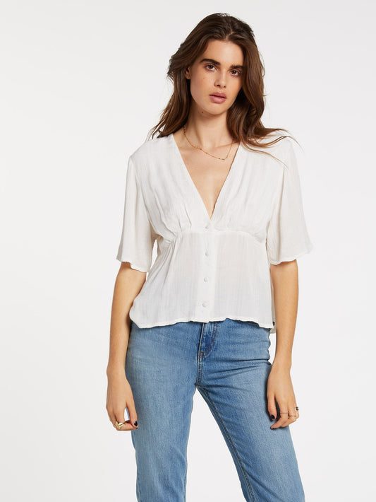 Coco Button Top - STAR WHITE