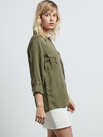 Volcom Plus Langarmhemd - Dark Camo