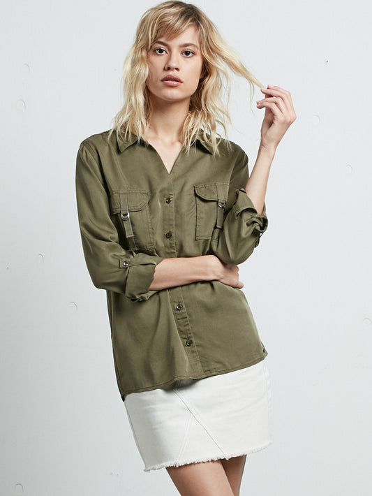 Chemise à manches longues Volcom Plus - Dark Camo