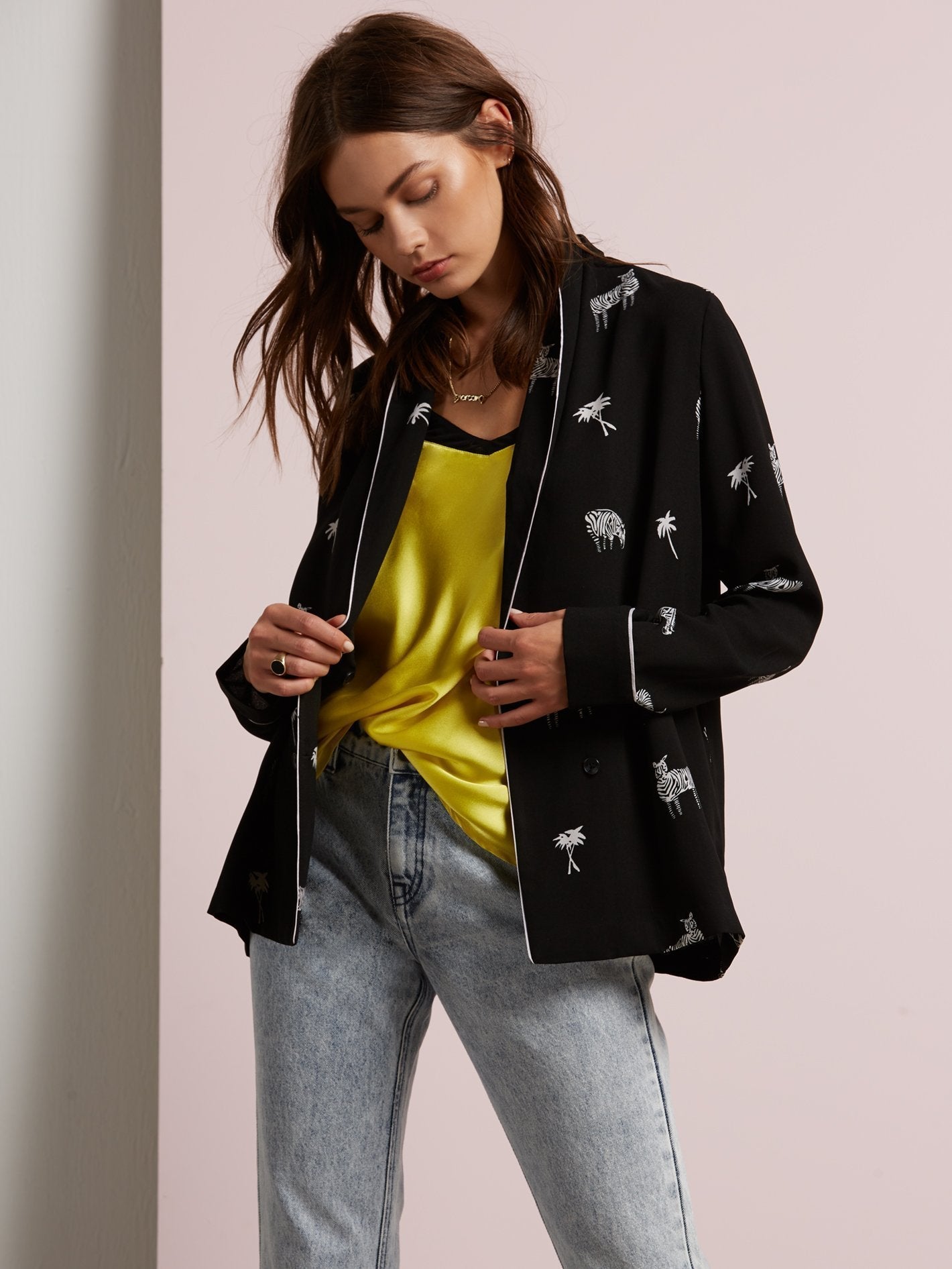 What You Need – Zweireihige Jacke – Schwarz