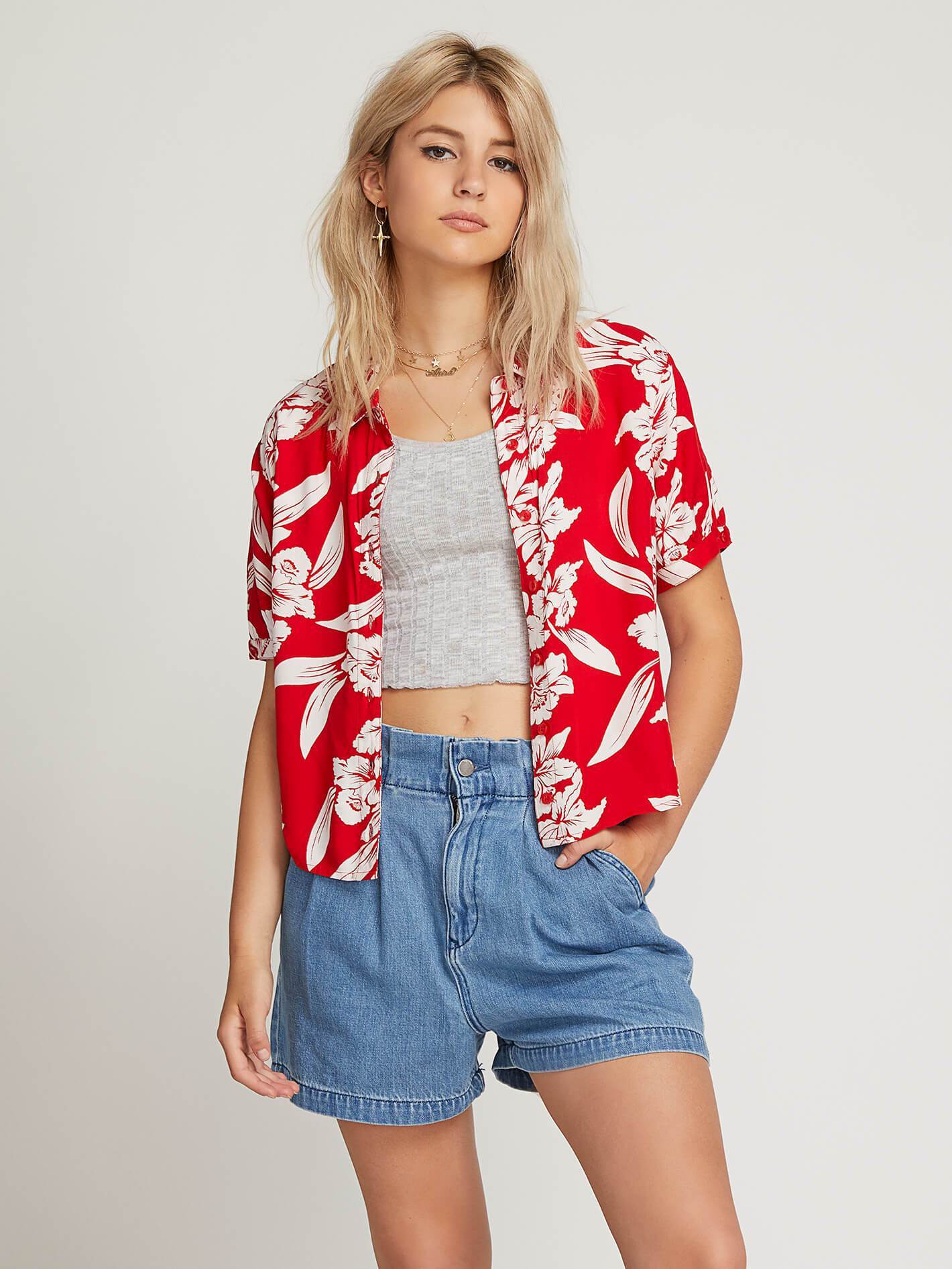Chemise Aloha Ha - Red