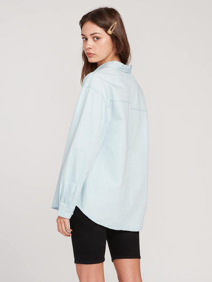 Sunday Strut Shirt - SUN FADED INDIGO