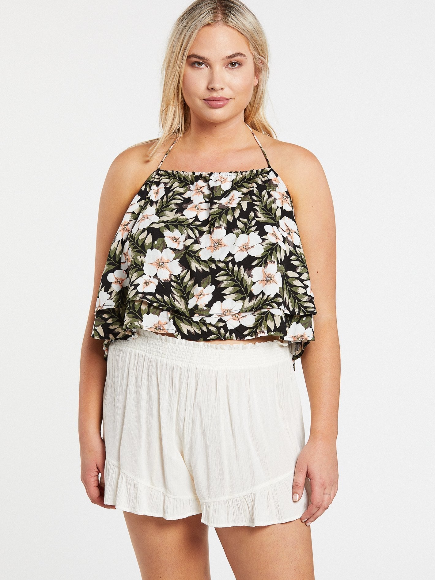 Débardeur Coco Halter - BLACK COMBO