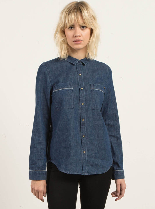 Chemise Manches Longues Cham Jam - Deep Water