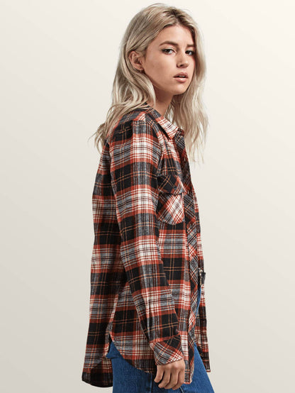 T-shirt Getting Rad Plaid LS - Black Plaid