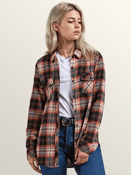 T-shirt Getting Rad Plaid LS - Black Plaid