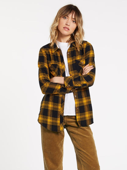 Getting Rad Plaid Shirt - GOLDEN HAZE