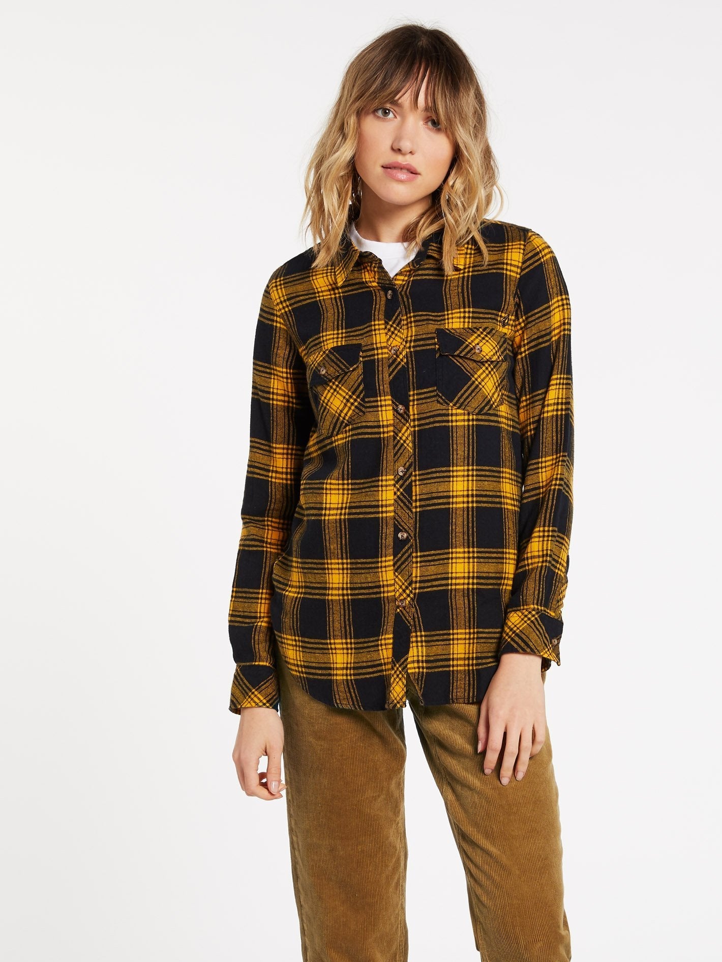 Getting Rad Plaid Shirt - GOLDEN HAZE