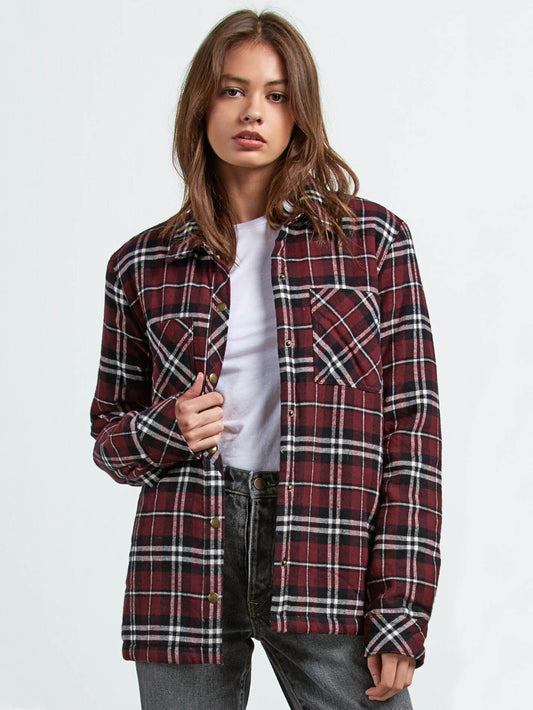 Chemise Plaid About You  - Burgundy