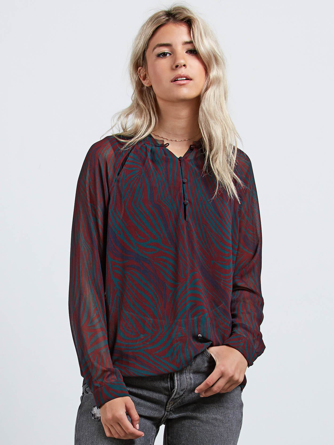 Zebom Top Shirt - Burgund