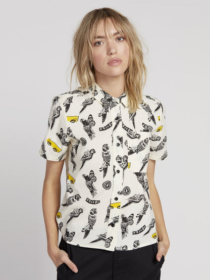 Bird Toss Shirt - White Flash