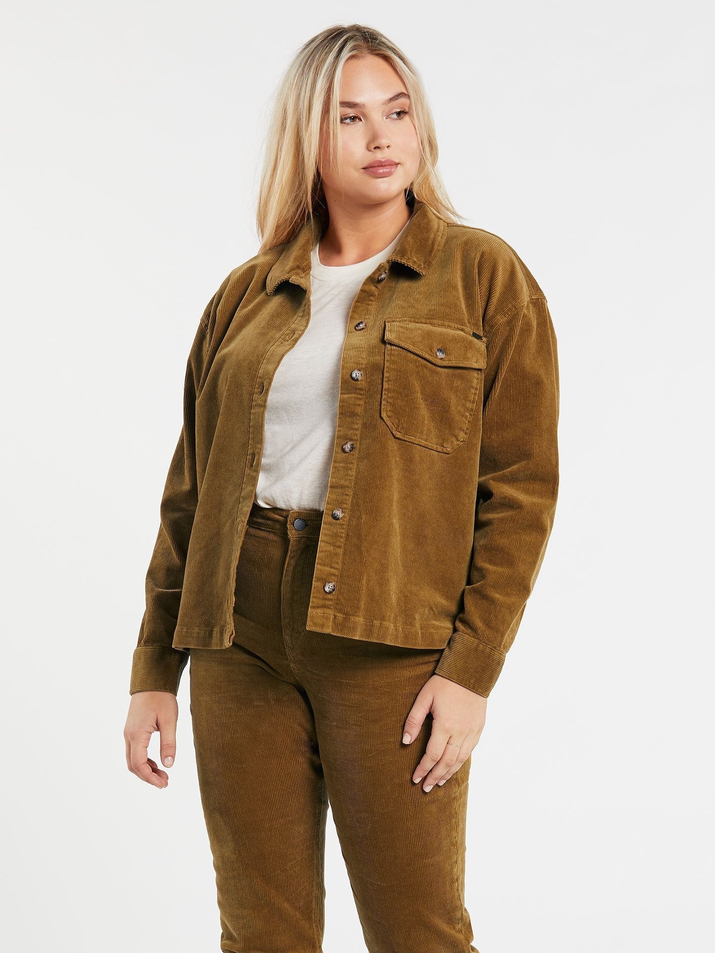 Sha Lala Shacket Overshirt - VINTAGE GOLD