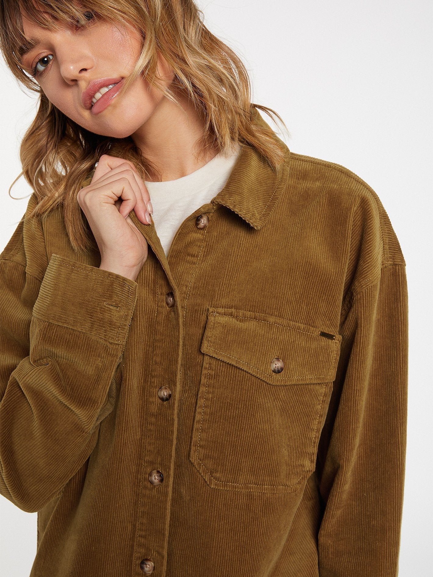 Sha Lala Shacket Overshirt - VINTAGE GOLD