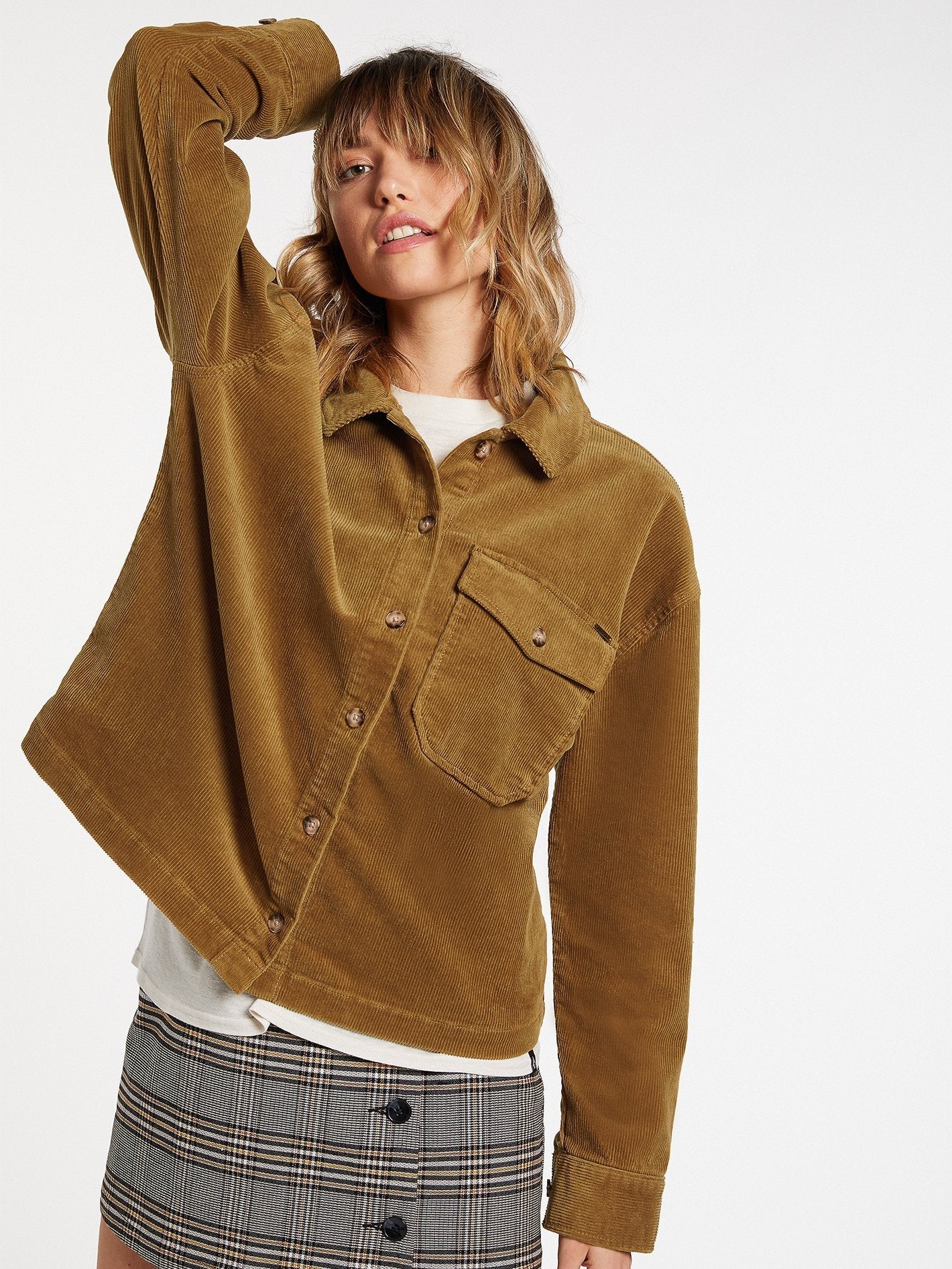 Sha Lala Shacket Overshirt - VINTAGE GOLD
