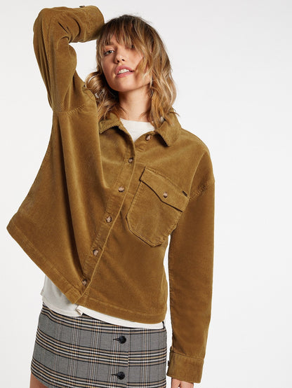 Sha Lala Shacket Overshirt - VINTAGE GOLD