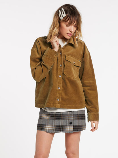 Sha Lala Shacket Overshirt - VINTAGE GOLD