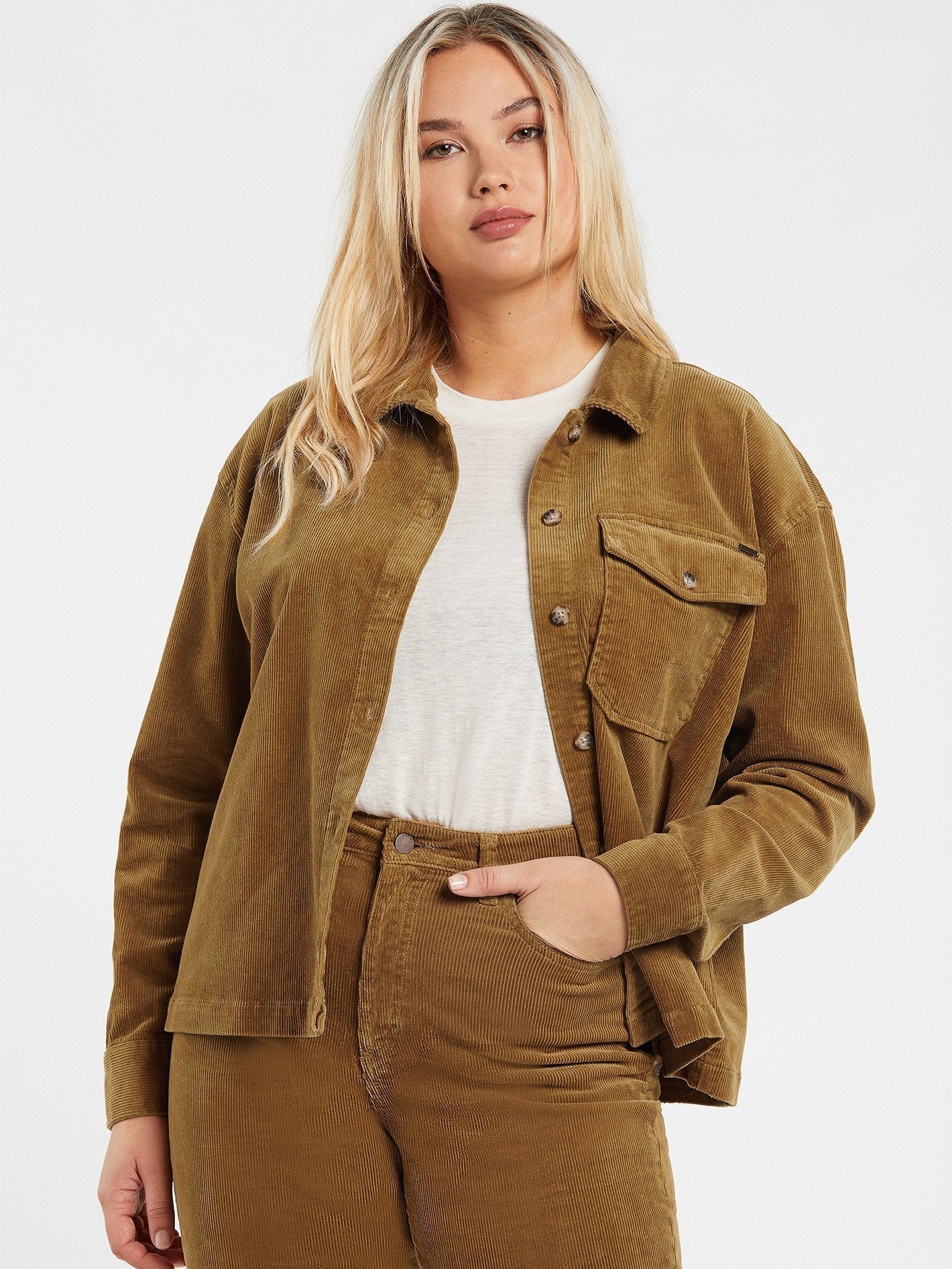 Sha Lala Shacket Overshirt - VINTAGE GOLD