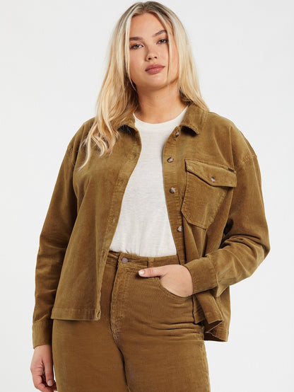Sha Lala Shacket Overshirt - VINTAGE GOLD