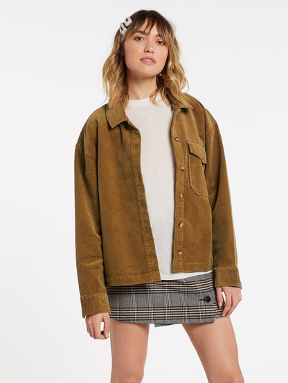 Sha Lala Shacket Overshirt - VINTAGE GOLD