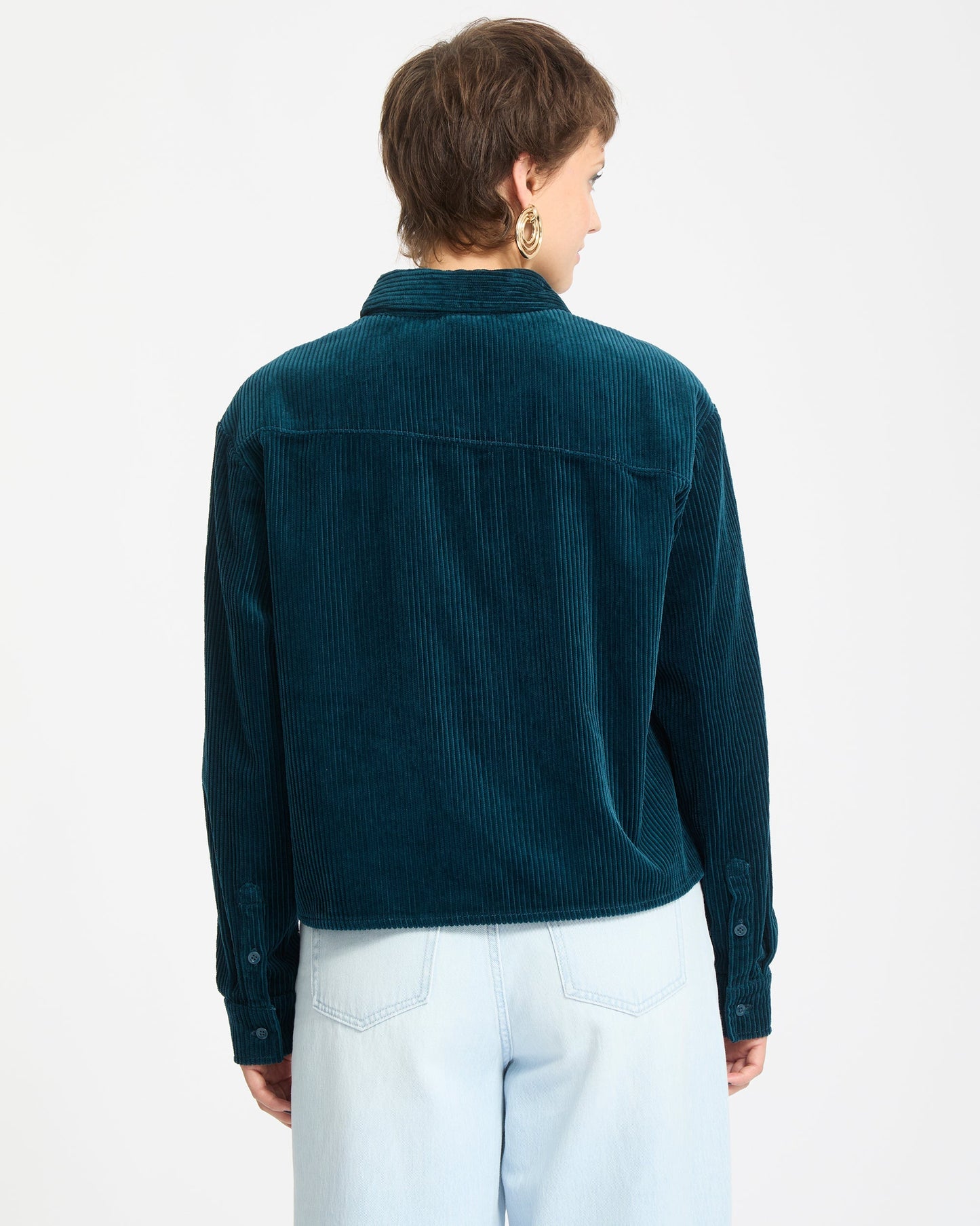 Chemise En Velours Weellow - Emerald Green