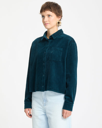 Chemise En Velours Weellow - Emerald Green