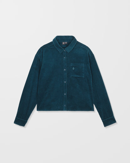 Chemise En Velours Weellow - Emerald Green