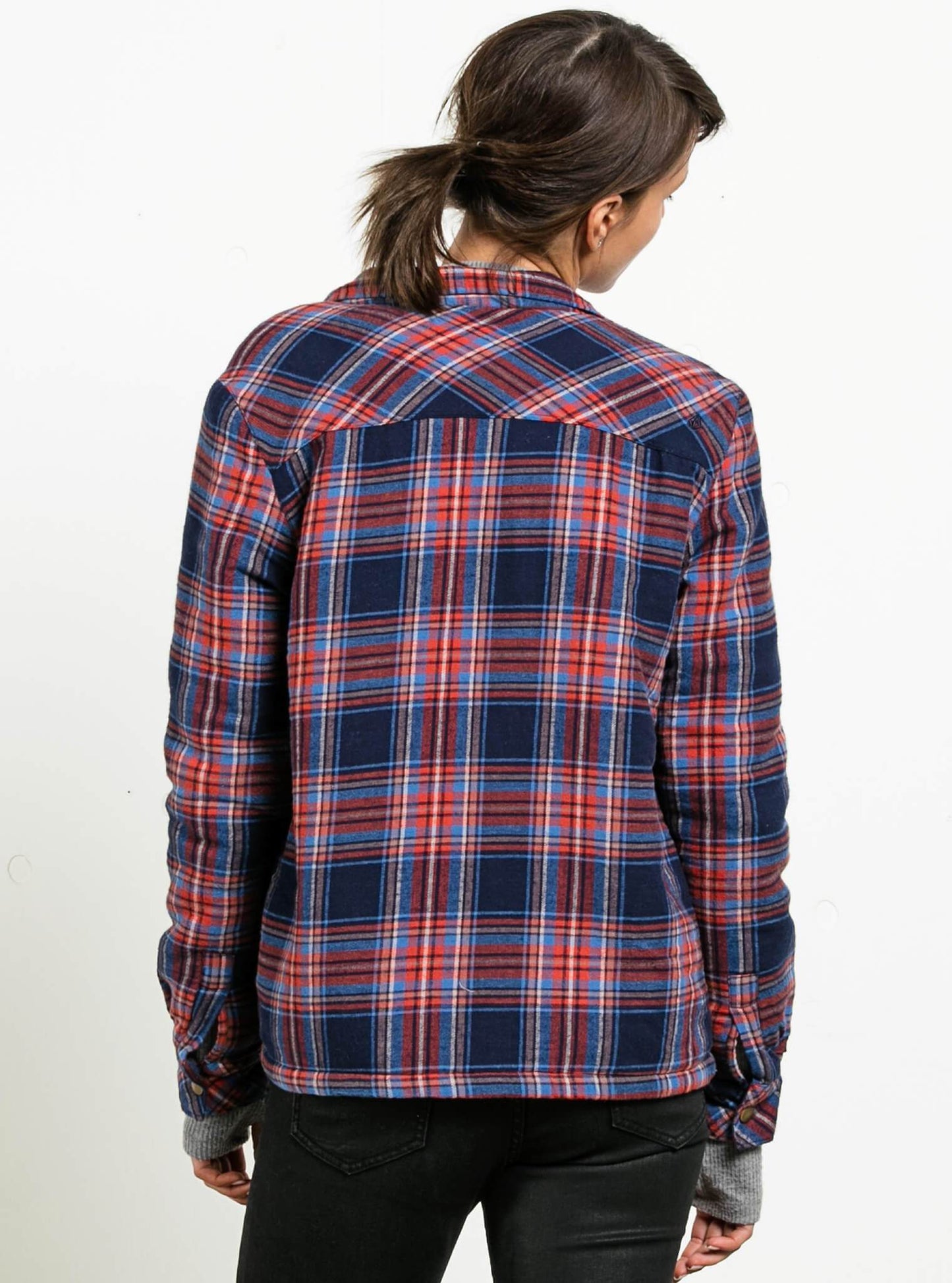 Plaid About You Langarm-Flanell - Mitternachtsblau