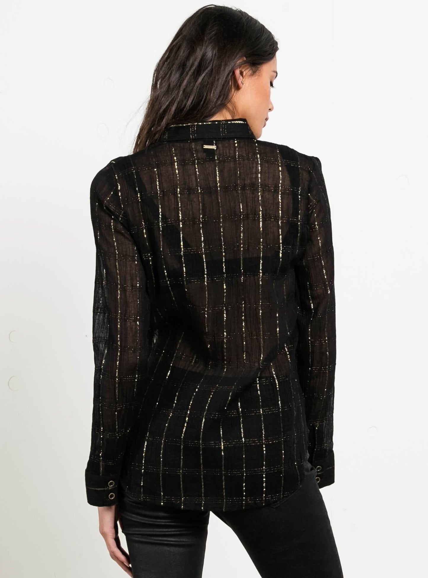 Chemise Boutonnée Text Me - Black