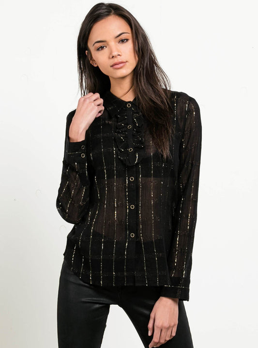 Chemise Boutonnée Text Me - Black
