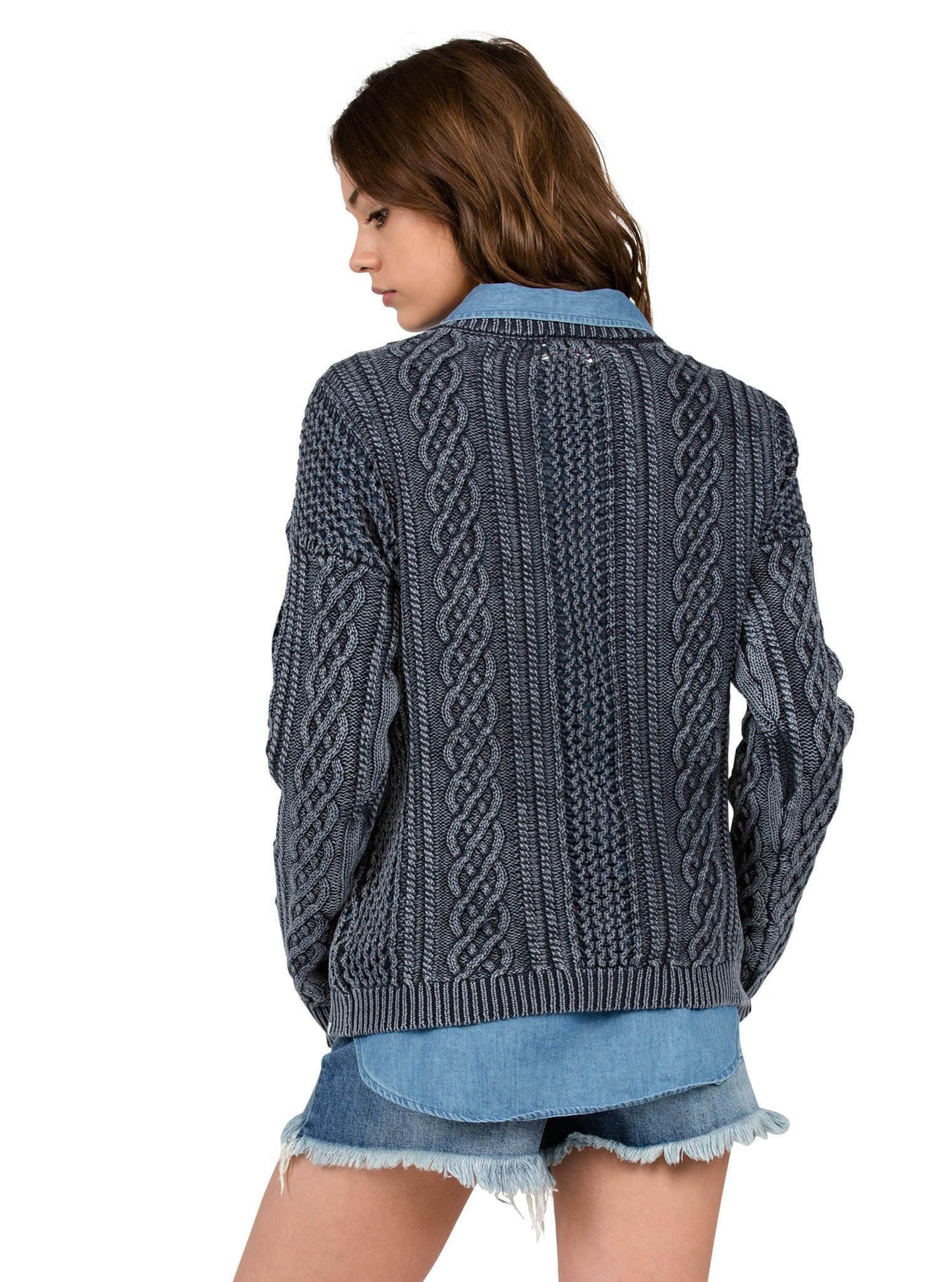 Mess Round Crew Sweater - Sea Navy