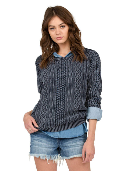 Mess Round Crew Sweater - Sea Navy