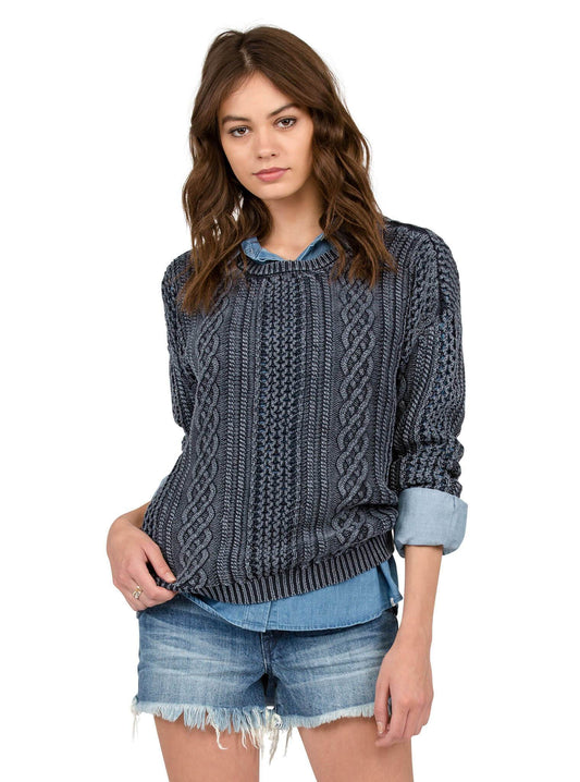 Mess Round Crew Sweater - Sea Navy