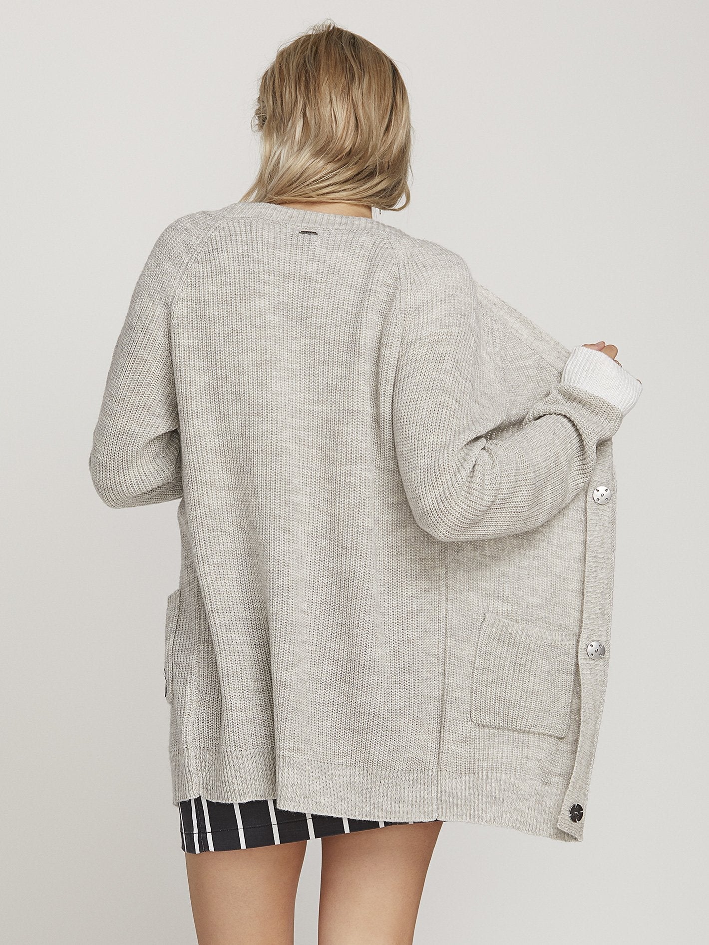 Oltime Strickjacke - Hellgrau