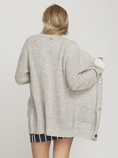 Oltime Strickjacke - Hellgrau