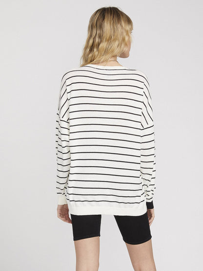 Simply Stone Ls Knit Top - STRIPE