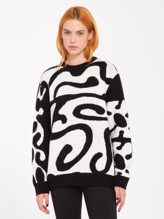 Zephyr Sweater - BLACK WHITE