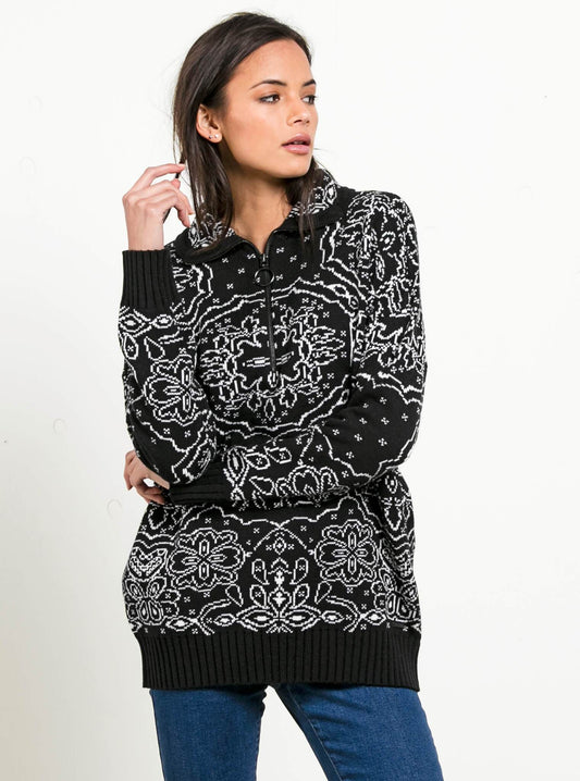 Petal Metal Sweater - Black