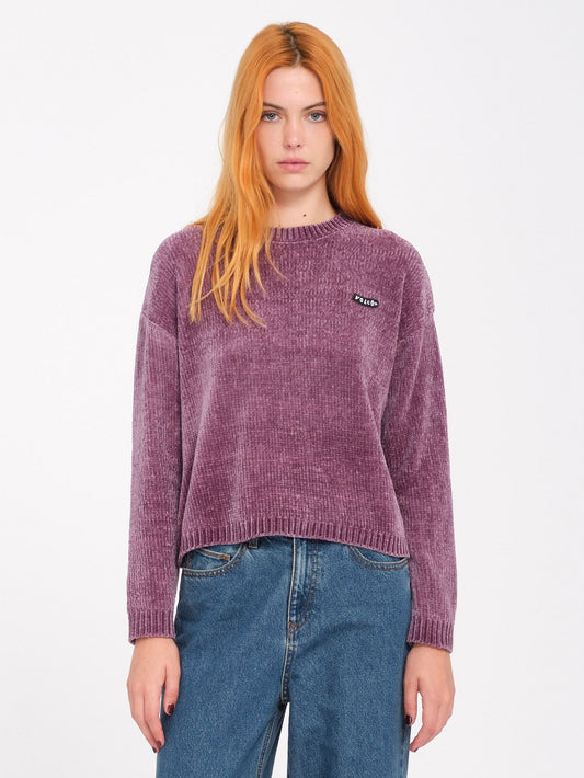 Bubble Tease Sweater - VINTAGE PURPLE