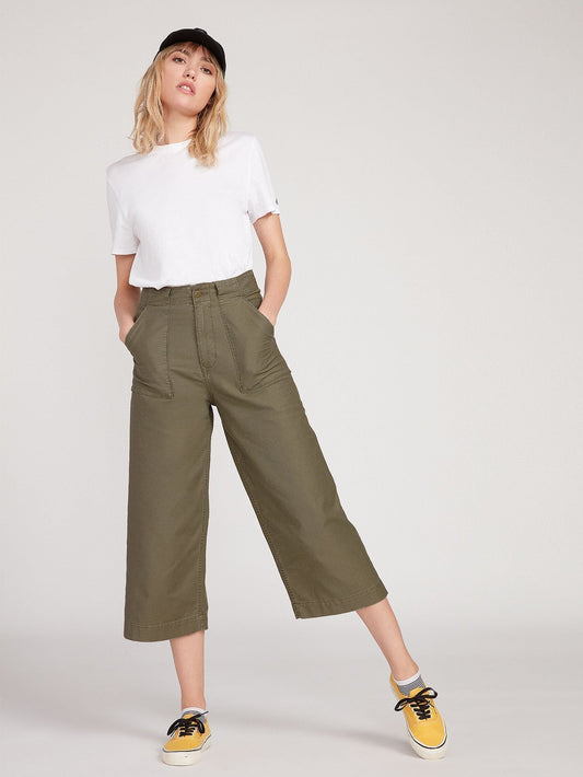Pantalon Army Whaler Wide Leg - ARMY GREEN COMBO
