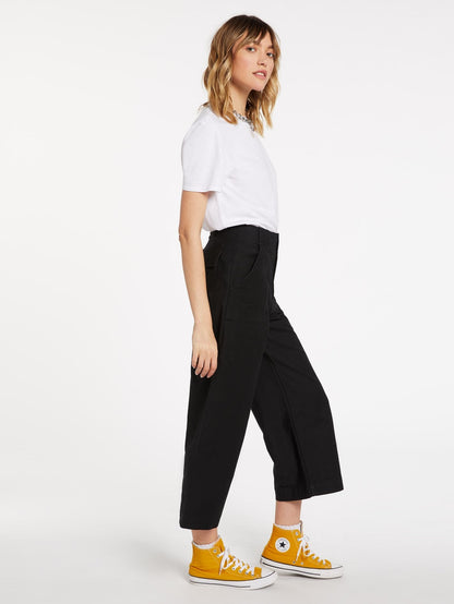 Army Whaler Flared Trousers - BLACK