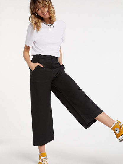 Army Whaler Flared Trousers - BLACK