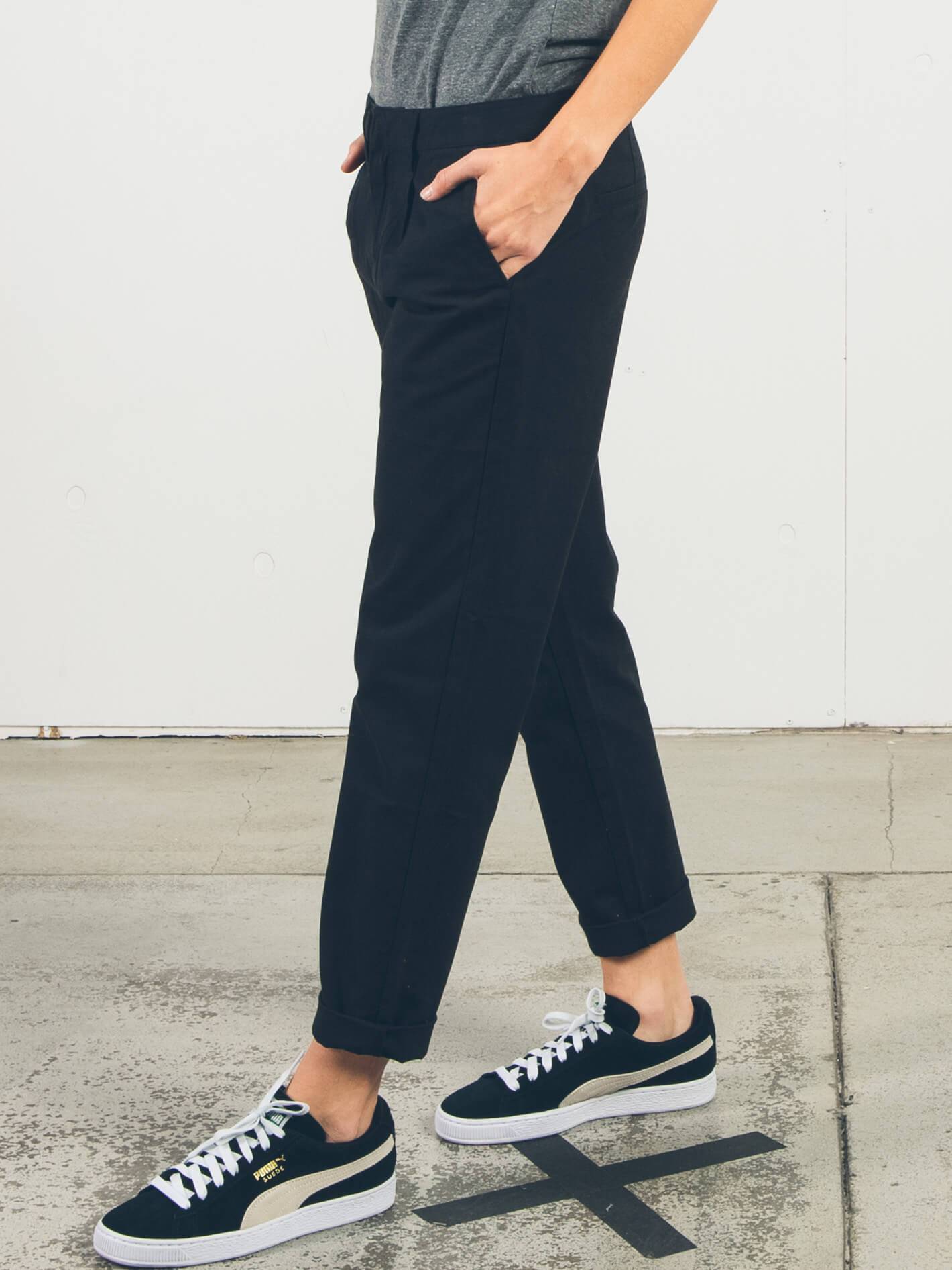Simply Solid Chinohose - Schwarz