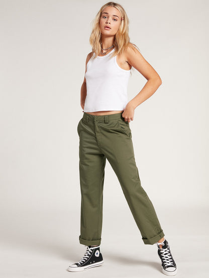 Pantalon Chino Boyfriend Frochickie - ARMY GREEN COMBO