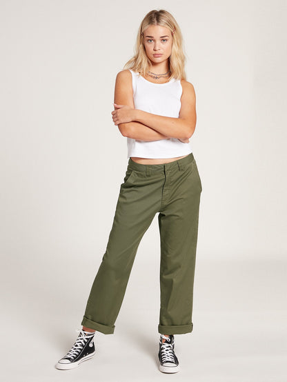 Pantalon Chino Boyfriend Frochickie - ARMY GREEN COMBO
