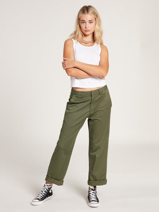 Pantalon Chino Boyfriend Frochickie - ARMY GREEN COMBO
