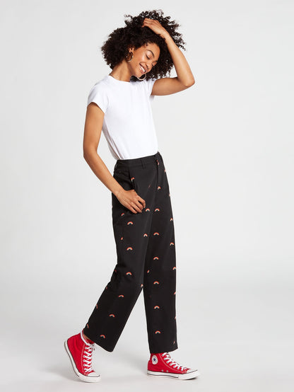 Pantalon boyfriend Frochickie - BLACK COMBO