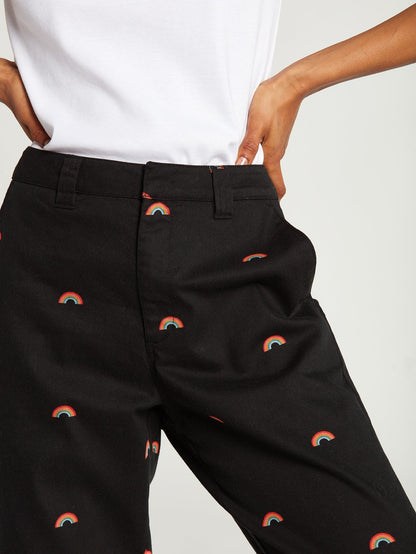 Pantalon boyfriend Frochickie - BLACK COMBO