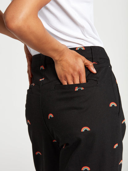 Pantalon boyfriend Frochickie - BLACK COMBO