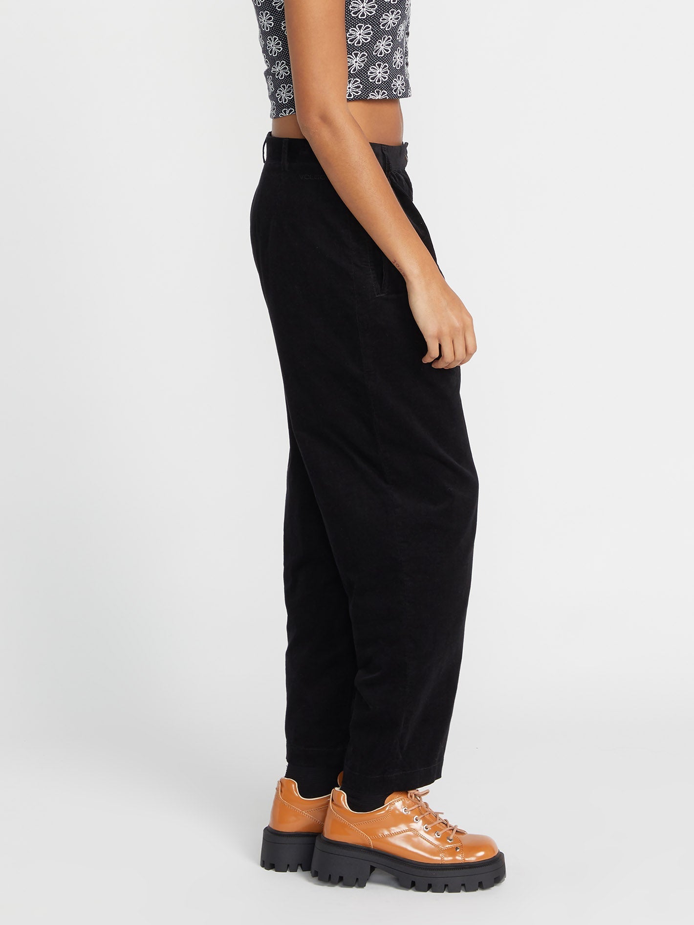 Histone Ribbed Pants - BLACK